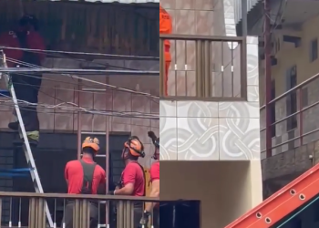 A vítima realizava a amarração dos enfeites. Foto: Reprodução