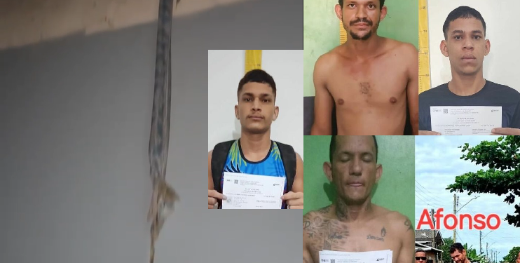 Os outros oito homens permanecem foragidos e são procurados por equipes da Polícia Civil e da Polícia Militar. Foto: Reprodução