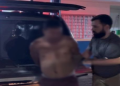 Durante o crime, o suspeito ainda ameaçou testemunhas que presenciaram as agressões. Foto: Reprodução