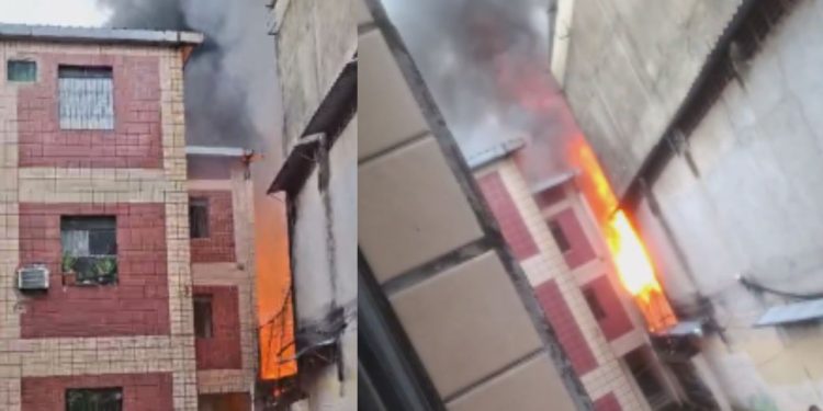 Domingo amanhece com incêndio de grandes proporções e várias casas são atingidas no São Jorge