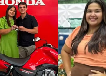 O casal retornava da concessionária para casa quando a moto se envolveu em uma batida transversal. Foto: Reprodução