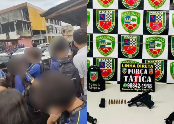 Durante o tumulto, um dos homens teria ameaçado o proprietário de uma academia localizada na região com uma faca. Foto: Reprodução