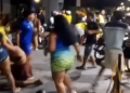 As imagens mostram múltiplos focos de agressão simultâneos. Foto: Reprodução