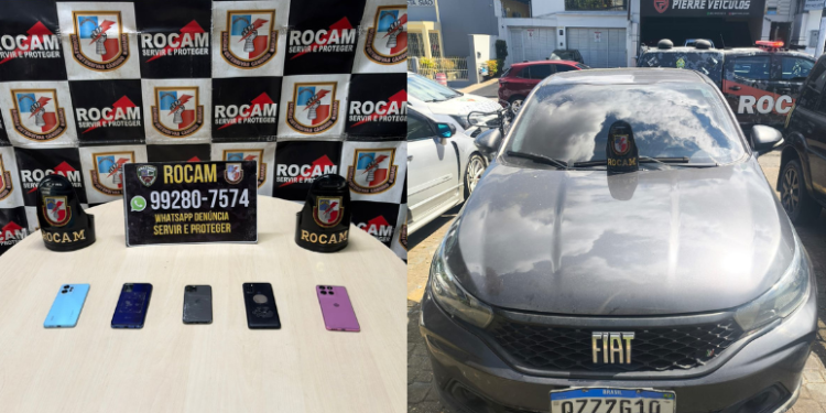 Ao chegar ao local, os militares localizaram o carro e abordaram um homem de 36 anos que estava em seu interior. Foto: Divulgação