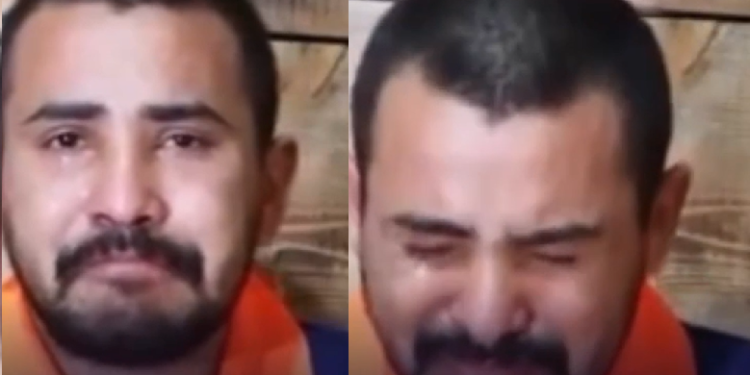 Herik aparece visivelmente emocionado e envia uma mensagem direta aos familiares no Brasil. Foto: Reprodução