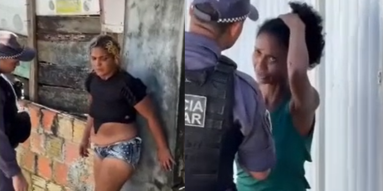 As duas perderam o controle e saíram na porrada, rolando no chão da rua Padre Rami, no Zumbi, diante de outros moradores. Foto: Reprodução