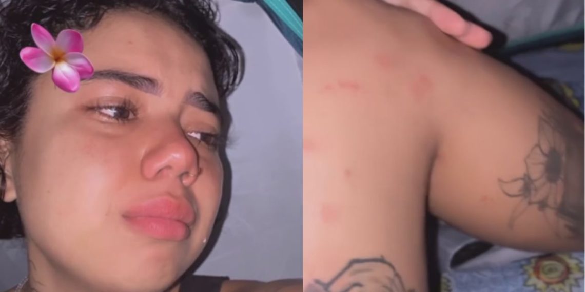 Thayane, que abandonou amigo no Pico Paraná, chora após ataque de carapanãs