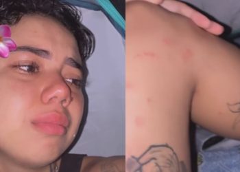 Thayane, que abandonou amigo no Pico Paraná, chora após ataque de carapanãs