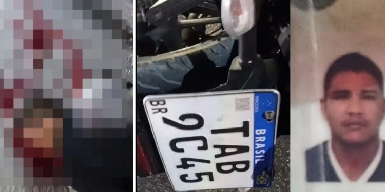 Vídeo forte: m0rre motoqueiro que c0lidiu com carro e sangr0u pela cabeça em Manaus