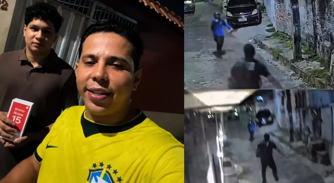 Jovem assaltad0 que grit0u na rua ganha celular novo em Manaus após “vaquinha” solidária