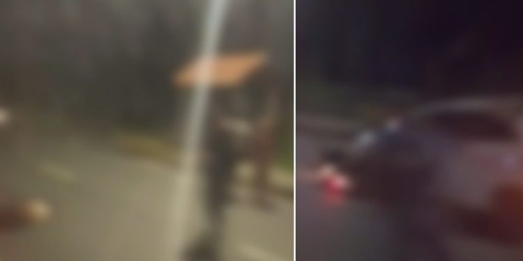 Vídeo forte: motoqueiro tenta atravessar canteiro, é arremessad0 por carro e m0rre em Manaus