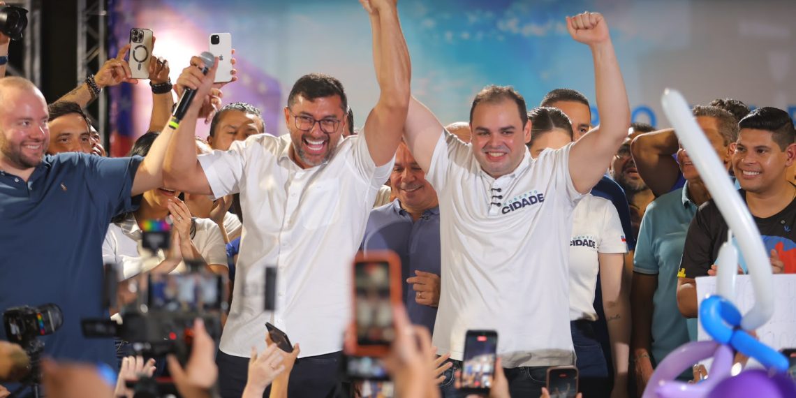 O evento homologará as candidaturas de Roberto Cidade ao Governo do Amazonas, Serafim Corrêa a vice-governador e Wilson Lima ao Senado Federal. Foto: Divulgação