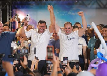 O evento homologará as candidaturas de Roberto Cidade ao Governo do Amazonas, Serafim Corrêa a vice-governador e Wilson Lima ao Senado Federal. Foto: Divulgação