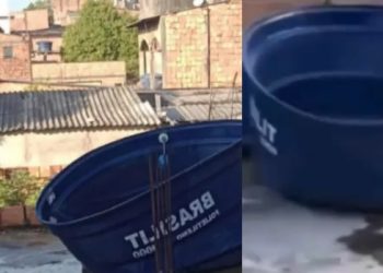 Vídeo: mulher mostra caixa d’água derretida pelo calor na laje em Manaus: ‘tá aí’