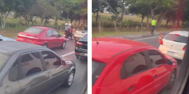 Vídeo: engavetamento com vários carros paralisa parte da Avenida das Flores