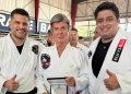 Faixa vermelha e branca, 8º grau, o Ministro Luiz Fux é um dos grandes representantes do jiu-jítsu brasileiro. Foto: Divulgação