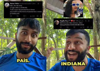 O influenciador tinha notado semelhanças entre os amazonenses e os indianos, mas muitas pessoas não curtiram a observação. Foto: Reprodução