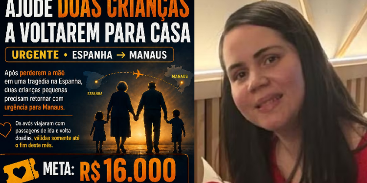 Família de amazonense m0rta na Espanha faz rifa para trazer filhos da vít1ma de volta a Manaus
