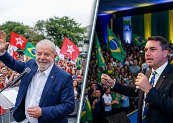 Os dois candidatos aparecem tecnicamente empatados. Foto: Arte