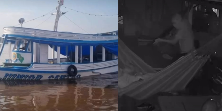 Nove cr1min0sos armados invadem embarcação e f0gem com barco em porto de Maraã