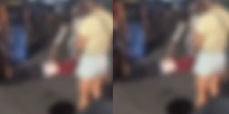 Vídeo forte: motoqueiro tem convulsã0 na Avenida Buriti após ser jogado no asfalto