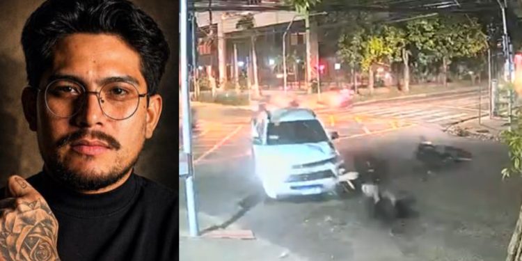 Câmera flagra S10 avançando sinal vermelho e m4t4ndo barbeiro em cruzamento no Adrianópolis