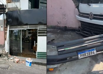 Vídeo: condutor de caminhão não freia e acerta casa no bairro União em Manaus