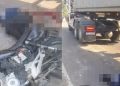 Imagem forte: motociclista m0rre esmagad0 por caminhão no Distrito Industrial