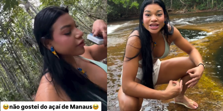 Vídeo: Influenciadora paraense causa caos ao reprovar açaí de Manaus e dizer que sabor é de ‘vasilha de barro velho’