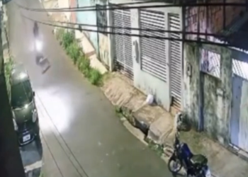 Vídeo: Motociclista fica ferid0 e cão m0rr3 após ser acertado por ele no bairro Alvorada