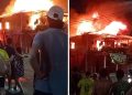 Vídeo: mulher entra em desespero ao ver casa consumida por incêndio em Manaus