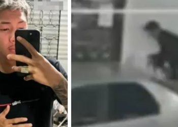 Vídeo: veja o exato momento em que bandid0s invadem casa na Compensa e jovem é m0rto 