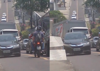 Vídeo: Caminhão com pane trava ‘Ladeirão do São Francisco’ e causa filas no trânsito de Manaus