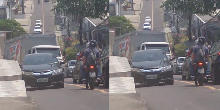 Vídeo: Caminhão com pane trava ‘Ladeirão do São Francisco’ e causa filas no trânsito de Manaus