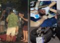 Vídeos: motoqueiro fica com traumatism0 craniano a se chocar contra ônibus em Manaus