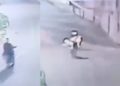 Vídeo: veja momento em que motoqueiro e passageira ficam ferid0s em colisã0 no Amazonas