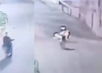 Vídeo: veja momento em que motoqueiro e passageira ficam ferid0s em colisã0 no Amazonas