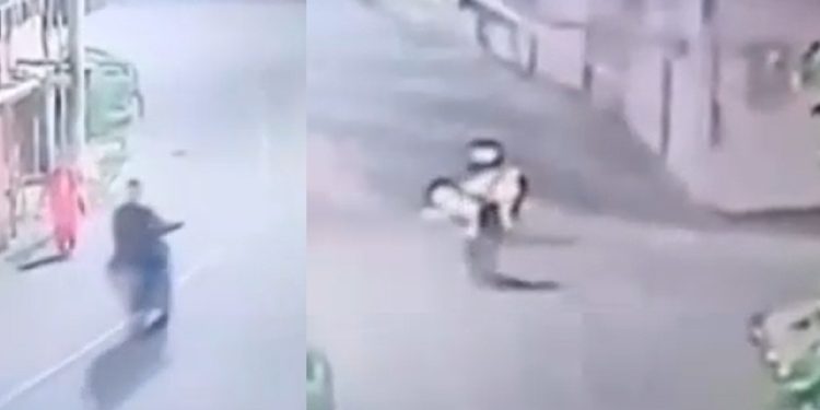 Vídeo: veja momento em que motoqueiro e passageira ficam ferid0s em colisã0 no Amazonas