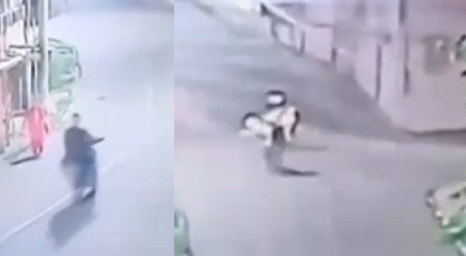 Vídeo: veja momento em que motoqueiro e passageira ficam ferid0s em colisã0 no Amazonas