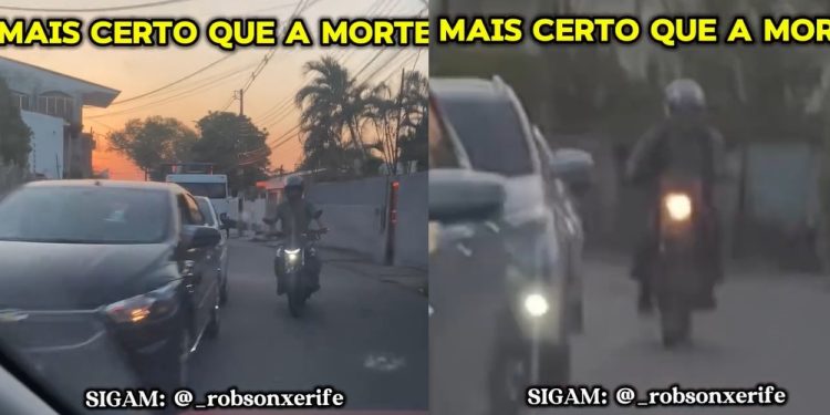 Vídeo: motorista de app grava motos na contramão em Manaus e protesta: ‘mais certo que a m0rte’