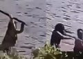 Vídeo: mulher reage com pedaço de madeira após levar s0c0 de homem no Amazonas