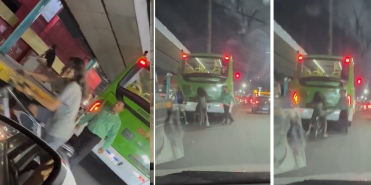 Vídeo: motorista para o ônibus e bota ciclistas que pegavam carona para correr em Manaus