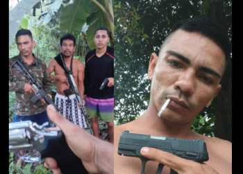 ‘Piratas’ estampam fotos deles mesmo armad0s ‘até os dentes’ e espalham med0 em comunidades do AM