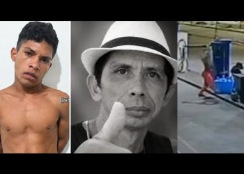 Vídeo forte: frentista é m0rto com pedaço de madeira durante assalt0 a posto de combustíveis