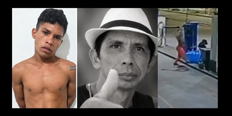 Vídeo forte: frentista é m0rto com pedaço de madeira durante assalt0 a posto de combustíveis