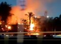 Vídeo: Fogo toma conta de área de mata e assusta moradores próximo ao Hospital Delphina Aziz