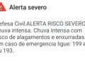 Defesa Civil emite alerta severo para chuva forte, alagamentos e enxurradas em Manaus