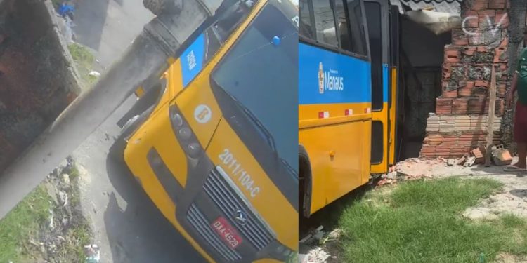 Vídeo mostra ‘Amarelinho’ perdendo o controle e destruindo frente de casa em Manaus