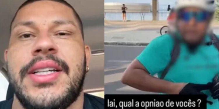 Veja: Vendedor é fotografado durante trabalho na Ponta Negra e acusa homem de tentar prejudicá-lo