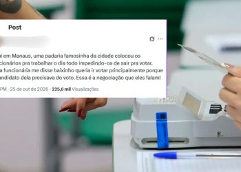 Internauta denuncia que funcionários de padaria foram impedidos de votar em Manaus